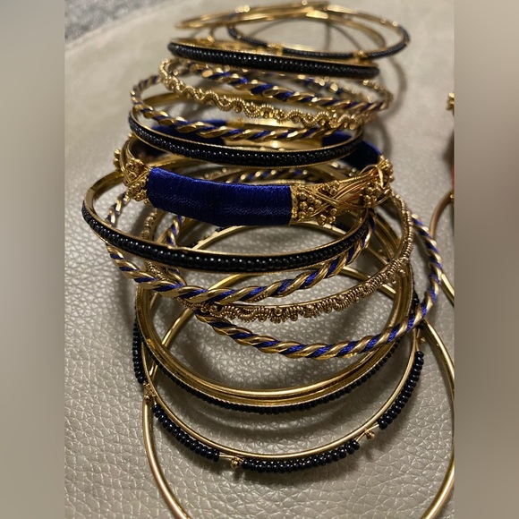 Amrita Singh Venus Bangle Set Size 6 Blue - Picture 3 of 4
